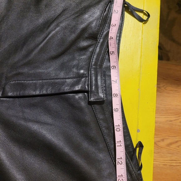 100 Black leather Pants. Sz 7/8 - Picture 5 of 6